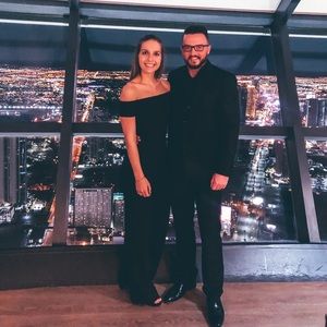 Lulu’s Alleyoop Black off the shoulder jumpsuit